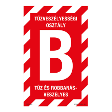 ZSONA DEKOR B tűzveszélyességi osztály nem tűzveszélyes Alumínium tábla 160x250 mm információs címke