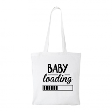 ZSONA DEKOR Baby loading - Bevásárló táska fehér v1