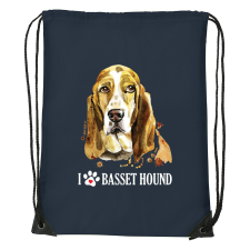 ZSONA DEKOR Basset hound - Sport táska navy kék kézitáska és bőrönd