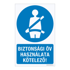 ZSONA DEKOR Biztonsági öv használata kötelező! Műanyag tábla 160x250 mm információs címke