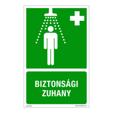 ZSONA DEKOR Biztonsági zuhany Műanyag tábla 320x500 mm információs címke