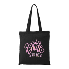 ZSONA DEKOR Bride to be - Bevásárló táska fekete