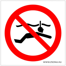 ZSONA DEKOR Búvárkodni tilos! Öntapadós matrica 100x100 mm információs címke