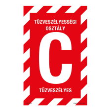 ZSONA DEKOR C tűzveszélyességi osztály nem tűzveszélyes Alumínium tábla 160x250 mm információs címke