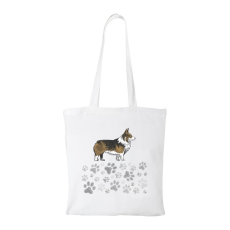 ZSONA DEKOR Corgi - Bevásárló táska fehér v1