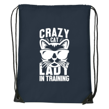 ZSONA DEKOR Crazy cat - Sport táska navy kék kézitáska és bőrönd