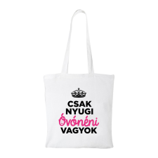 ZSONA DEKOR Csak nyugi óvónéni vagyok - Bevásárló táska fehér kézitáska és bőrönd