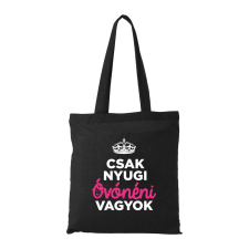 ZSONA DEKOR Csak nyugi óvónéni vagyok - Bevásárló táska fekete kézitáska és bőrönd