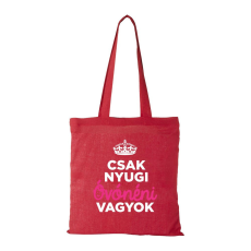 ZSONA DEKOR Csak nyugi óvónéni vagyok - Bevásárló táska piros
