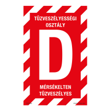 ZSONA DEKOR D tűzveszélyességi osztály nem tűzveszélyes Utánvilágító öntapadós matrica 160x100 mm információs címke