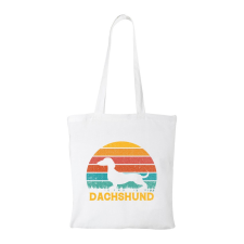 ZSONA DEKOR Dachshund02 - Bevásárló táska fehér kézitáska és bőrönd