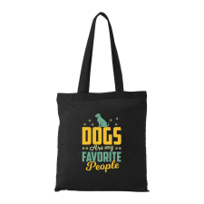 ZSONA DEKOR Dogs are my favorite people - Bevásárló táska fekete kézitáska és bőrönd