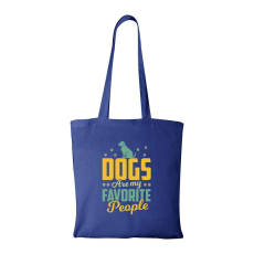 ZSONA DEKOR Dogs are my favorite people - Bevásárló táska kék