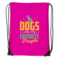 ZSONA DEKOR Dogs are my favorite people - Sport táska magenta kézitáska és bőrönd