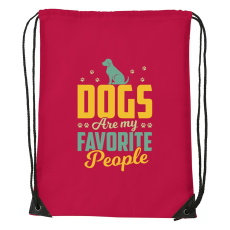 ZSONA DEKOR Dogs are my favorite people - Sport táska piros