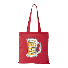 ZSONA DEKOR Dont worry, beer happy - Bevásárló táska piros