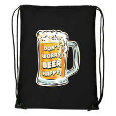 ZSONA DEKOR Dont worry, beer happy - Sport táska fekete