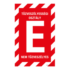 ZSONA DEKOR E tűzveszélyességi osztály nem tűzveszélyes Utánvilágító műanyag tábla 160x100 mm információs címke