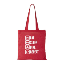 ZSONA DEKOR Eat sleep bike repeat - Bevásárló táska piros kézitáska és bőrönd