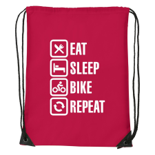 ZSONA DEKOR Eat sleep bike repeat - Sport táska piros kézitáska és bőrönd
