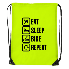 ZSONA DEKOR Eat sleep bike repeat - Sport táska sárga