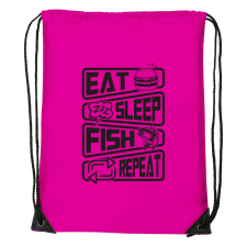 ZSONA DEKOR Eat sleep fish repeat - Sport táska magenta kézitáska és bőrönd