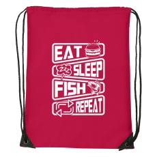 ZSONA DEKOR Eat sleep fish repeat - Sport táska piros