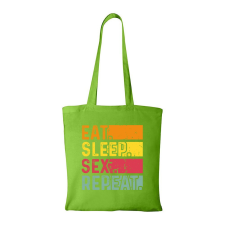 ZSONA DEKOR Eat sleep sex repeat - Bevásárló táska zöld kézitáska és bőrönd