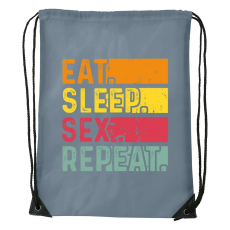ZSONA DEKOR Eat sleep sex repeat - Sport táska szürke