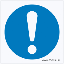 ZSONA DEKOR Egyéni védőfelszerelés használata kötelező! Műanyag tábla 150x150 mm információs címke