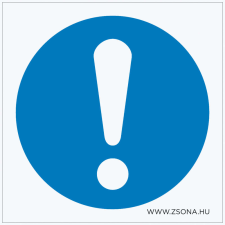 ZSONA DEKOR Egyéni védőfelszerelés használata kötelező! Öntapadós matrica 100x100 mm információs címke