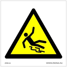 ZSONA DEKOR Elcsúszás veszélye! Öntapadós matrica 150x150 mm információs címke