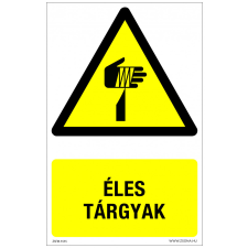 ZSONA DEKOR Éles tárgyak Öntapadós matrica 160x250 mm információs címke