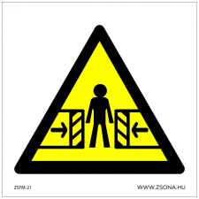 ZSONA DEKOR Elmozduló tárgyak! Műanyag tábla 150x150 mm információs címke