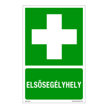 ZSONA DEKOR Elsősegélyhely Alumínium tábla 100x160 mm információs címke