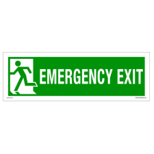 ZSONA DEKOR Emergency exit Öntapadós matrica 300x100 mm információs címke