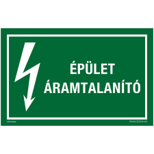 ZSONA DEKOR Épület áramtalanító Műanyag tábla 320x500 mm információs címke