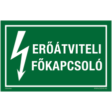 ZSONA DEKOR Erőátviteli főkapcsoló Műanyag tábla 160x250 mm információs címke