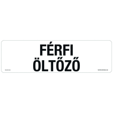 ZSONA DEKOR Férfi öltőző Öntapadós matrica 250x80 mm információs címke