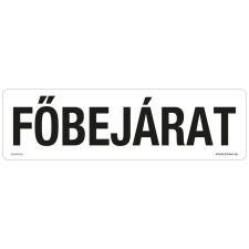 ZSONA DEKOR Főbejárat Öntapadós matrica 250x80 mm információs címke