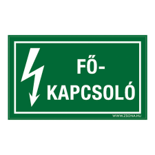 ZSONA DEKOR Főkapcsoló Öntapadós matrica 160x250 mm információs címke