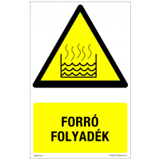 ZSONA DEKOR Forró folyadék Alumínium tábla 100x160 mm információs címke
