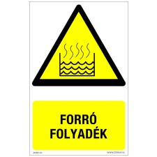 ZSONA DEKOR Forró folyadék Öntapadós matrica 160x100 mm információs címke