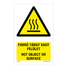 ZSONA DEKOR Forró tárgy vagy felület Műanyag tábla 320x500 mm információs címke