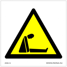 ZSONA DEKOR Fulladás veszélye! Műanyag tábla 100x100 mm információs címke