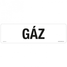 ZSONA DEKOR Gáz Műanyag tábla 250x80 mm információs címke