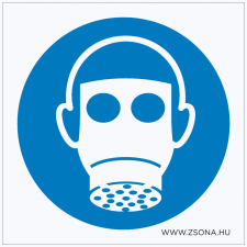 ZSONA DEKOR Gázálarc használata kötelező! Műanyag tábla 150x150 mm információs címke