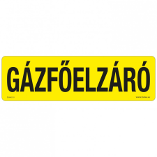 ZSONA DEKOR Gázfőelzáró Műanyag tábla 250x80 mm információs címke