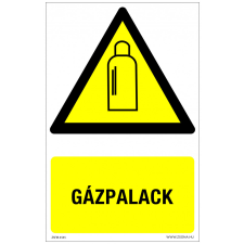ZSONA DEKOR Gázpalack Alumínium tábla 160x250 mm információs címke