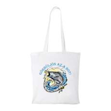 ZSONA DEKOR Görbüljön a bot - Bevásárló táska fehér